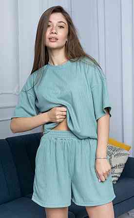 Стильний легкий костюм у рубчик М'ятний 42/44 Харків