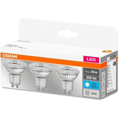 Лампочка Osram Набір 3шт LED PAR16 4.3W (350Lm) 4000К GU10 (4058075818415) Вінниця - фото 2