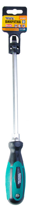 Викрутка шліцева магнітна MASTERTOOL HEXAGON SL8х200 мм ручка з TPR покриттям 45-8820 Коломия - фото 4