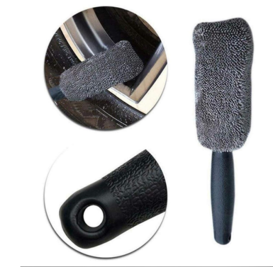 Щетка из микрофибры для чистки автомобильных дисков Черная Кременчуг