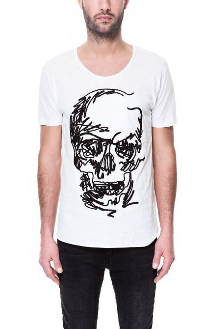 Футболка чоловіча с принтом  44 Біла 2634325710 Дніпро - фото 1