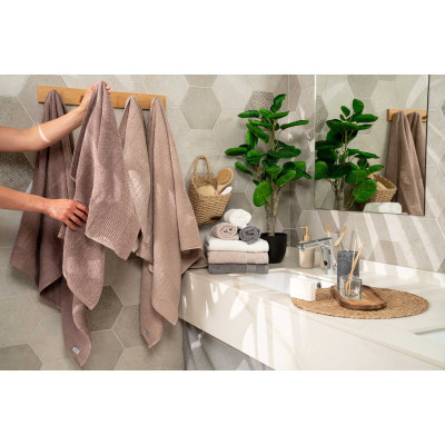 Рушник Ardesto набір махрових Lotus 2 шт 50х90 см індіго, 70х140см, 100% бавовна, беж (ART2357NS) Вінниця - фото 10