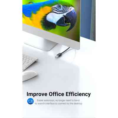 Кабель продовжувач USB 2.0 M - USB 2.0 F 1.5м, PVC Type чорний, Vention Вінниця