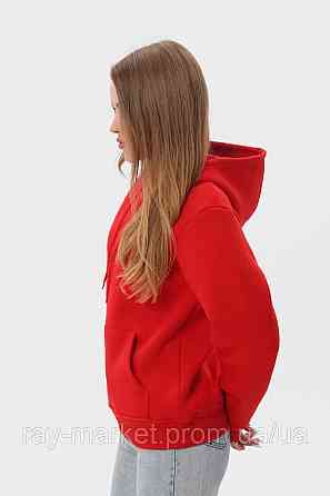 Худи женское базовое утепленное RAY BASIC красное (U0401W-Red) Киев