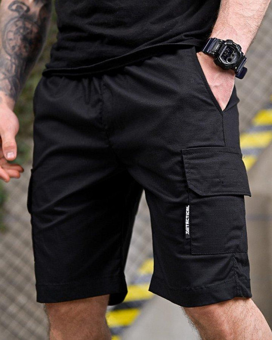 Тактические шорты черные 7.62 ПП7472 Одесса - изображение 1