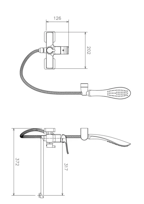 Смеситель для ванны GAPPO Aventador G2250-8 с душевым гарнитуром Киев - изображение 6