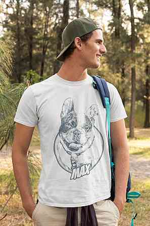 Футболка чоловіча с принтом  46 Біла 2664092817 Дніпро