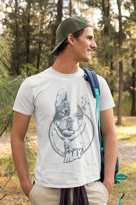 Футболка мужская с принтом  46 Белая 2664092817 Днепр - изображение 1