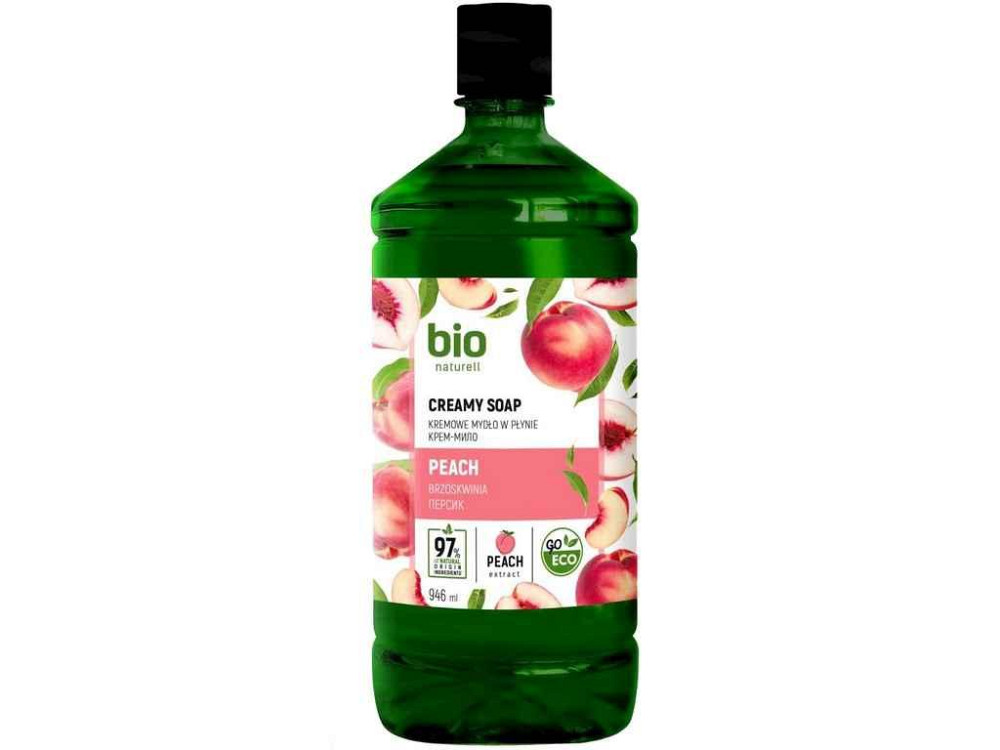 Крем-мыло 946мл бутилка ЗАПАСКА Персиковое ТМ BIO NATURELL Киев - изображение 1