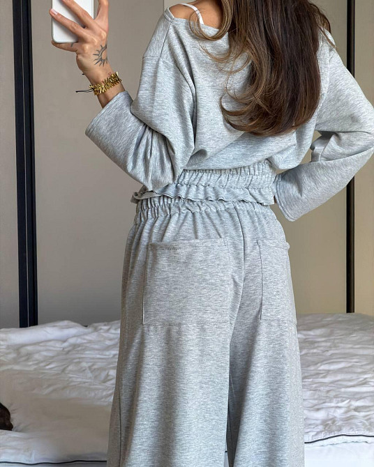 Женский стильный трендовый оверсайз костюм двойка 46/48 Одесса - изображение 10