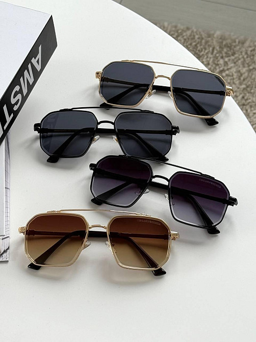 Солнцезащитные очки унисекс Chrome Hearts с металлической оправой на среднее лицо 🔥 MasterSem Киев - изображение 2