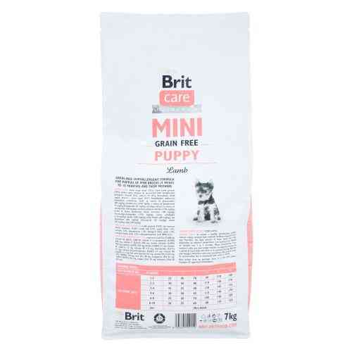 Корм сухий Brit Care Grain Free Mini Puppy Lamb для цуценят та молодих собак мініатюрних порід з ягням 7 кг Київ