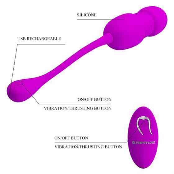 Віброяйце - Pretty Love Callieri Thrusting Vibrating Egg Purple Sex Aura Київ