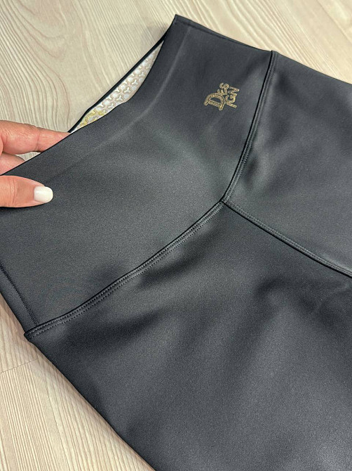 Лосины женские Black Cyclone 316 утепленные с широким поясом черные, черный, 2XL Киев - изображение 13