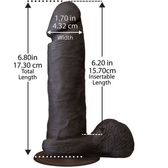 Фаллоимитатор Doc Johnson The Realistic Cock 6 inch Black - ULTRASKYN, Vac-U-Lock, диаметр 4,3см Sex Aura Киев