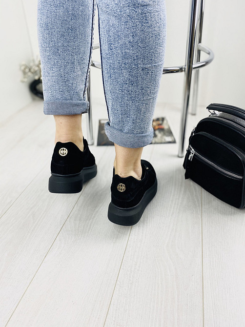 Abbi Кросівки жіночі ABBI 7974-01 чорні (весна-осінь, замша натуральна) (2696) 36-40 Коломия - фото 4