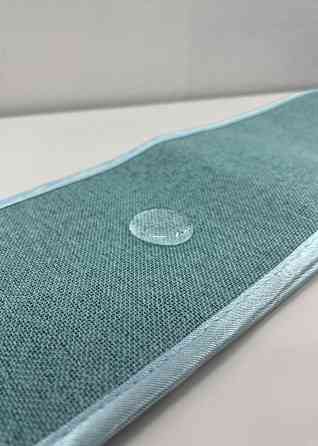 Комплект штор VR-Textil 100% блекаут ASHEN NIGHT 200х270 2шт і Тюль 500х270 1846ш-1153т лазурний з білим 71-089/6 Київ