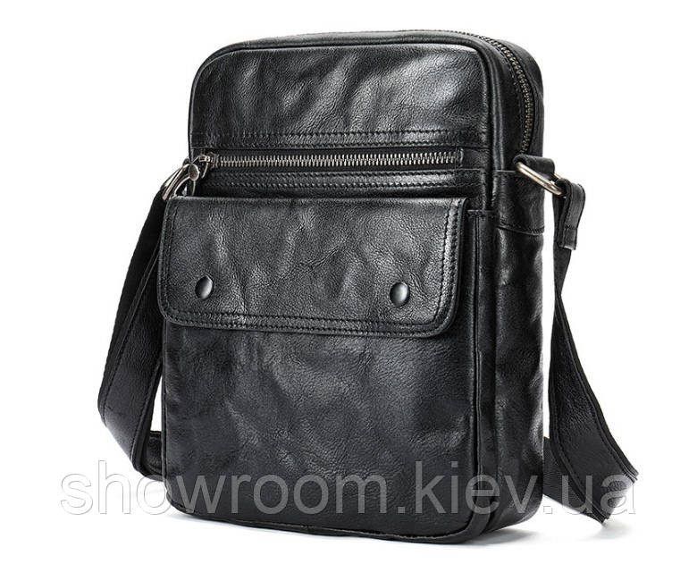 Шкіряна чоловіча сумка середніх розмірів Leather Collection (6119) Київ - фото 2