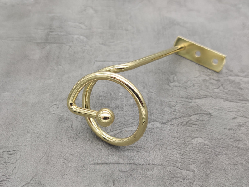 Комплект підхватів для штор Orvit Спіраль 140 Х 60 мм Золото пара-2шт. (00-00000890) Львов - изображение 2