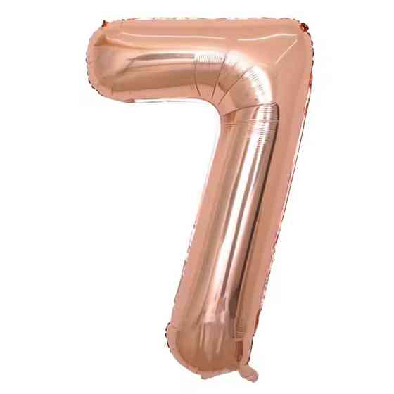 Цифры фольгированные розовое золото 80см 7 Киев