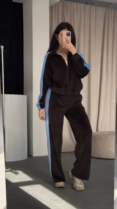 Женский велюровый костюм 2-ка - регулируемые брюки (джоггеры/палаццо) Одесса - изображение 6