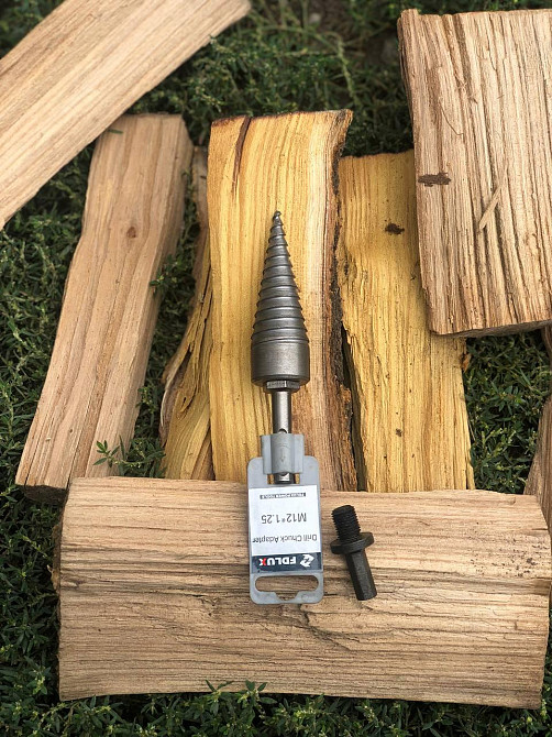 Дровокол на перфоратор, дрель, шуруповерт для колки дров конус, насадка, морковка, винтовой колун Киев - изображение 2