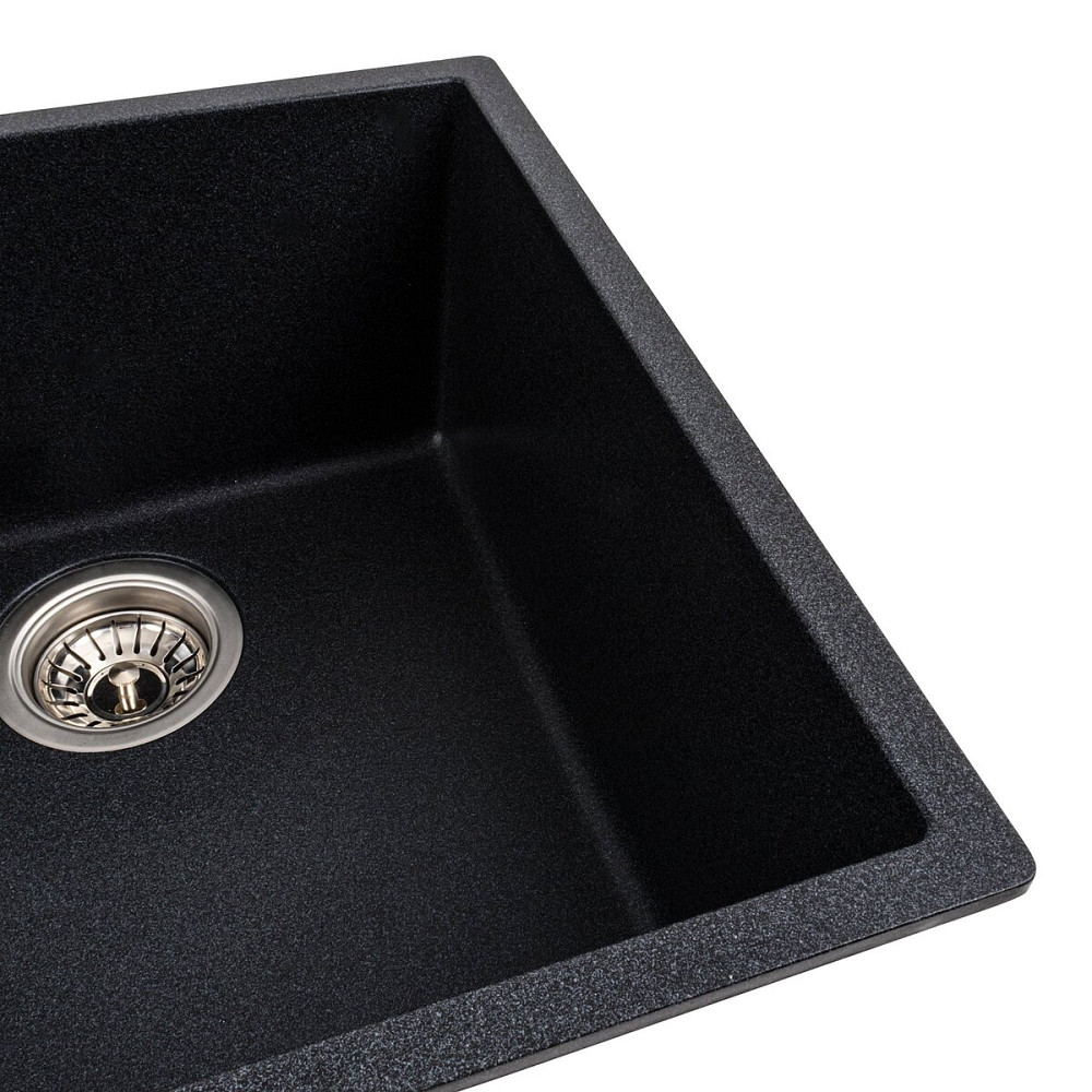 Гранітна мийка для кухні VALESO 4040 RUBA матовий карбон Коломыя - изображение 4