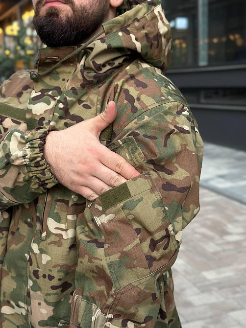 Тактичний чоловічий літній костюм Гірка мультикам ріп стоп вітрозахисний куртка штани Львів - фото 10