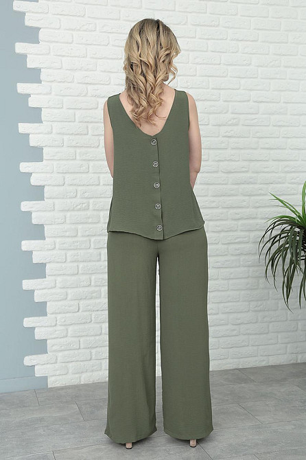 Літній костюм зі штанами палаццо "Stellar" оптом | Батал | Розпродаж моделі Київ - фото 4