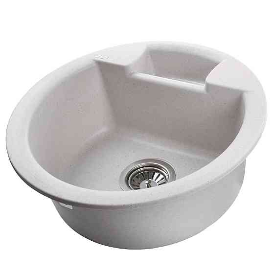 Гранітна мийка Globus Lux GURON перловий 480 мм Київ