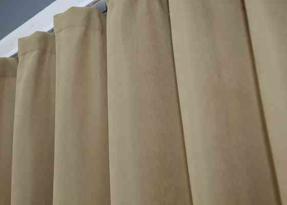 Комплект коротких штор VR-Textil Микровелюр SPARTA № 1192ш Бежевый 130х170 см 2 шт (35-0113) Киев