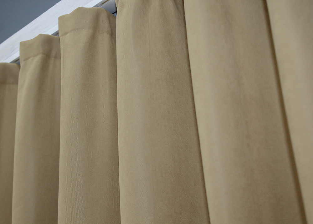 Комплект коротких штор VR-Textil Микровелюр SPARTA № 1192ш Бежевый 130х170 см 2 шт (35-0113) Киев - изображение 5