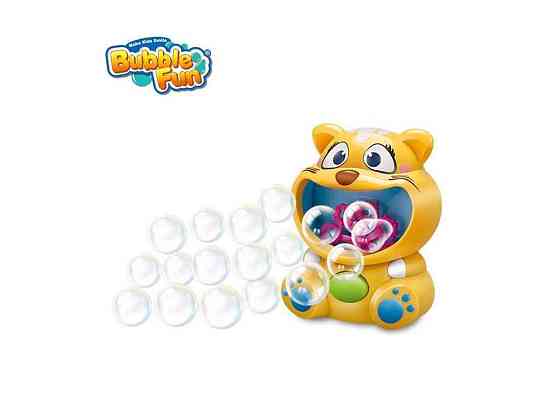 Машинка для бульбашок на батарейках Кіт (16x15x20,7см) Bubble Fun ТМ BUBBLE FUN Київ