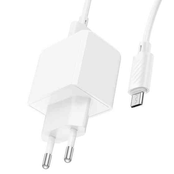 Мережевий зарядний пристрій з кабелем HOCO CS11A Ocean single port charger set(Micro) White Одеса