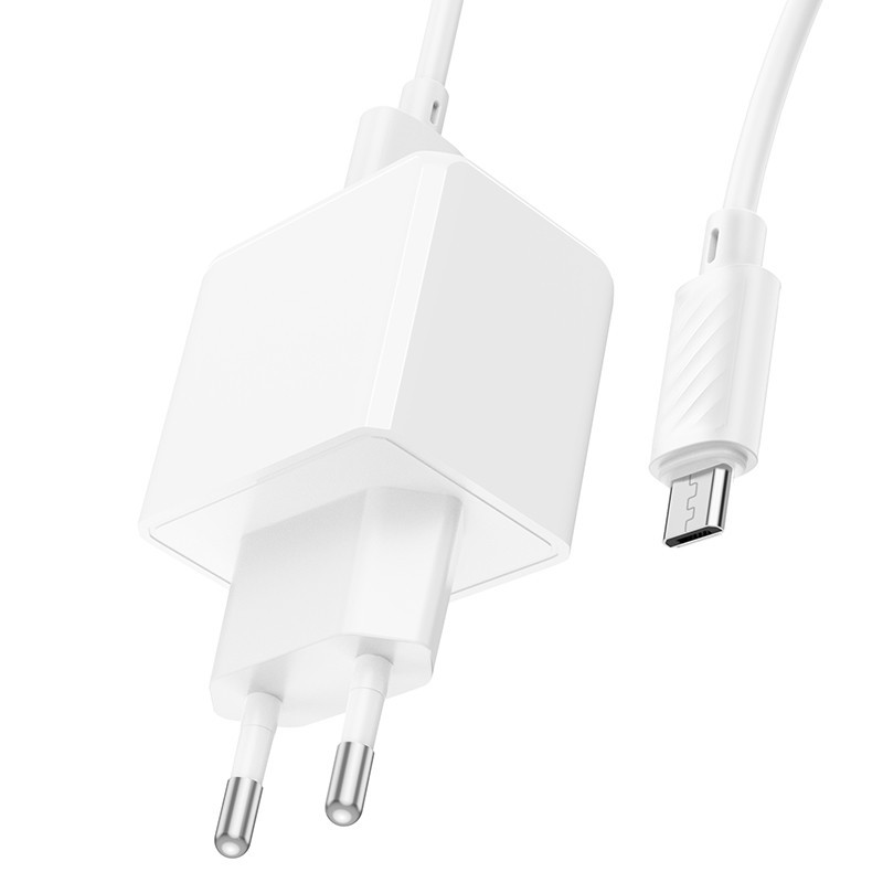Мережевий зарядний пристрій з кабелем HOCO CS11A Ocean single port charger set(Micro) White Одеса - фото 3