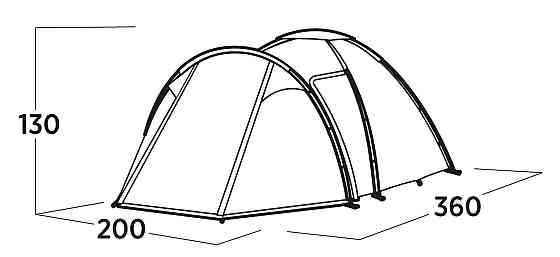 Намет тримісний Easy Camp Lomsdal 3 (120479) Київ