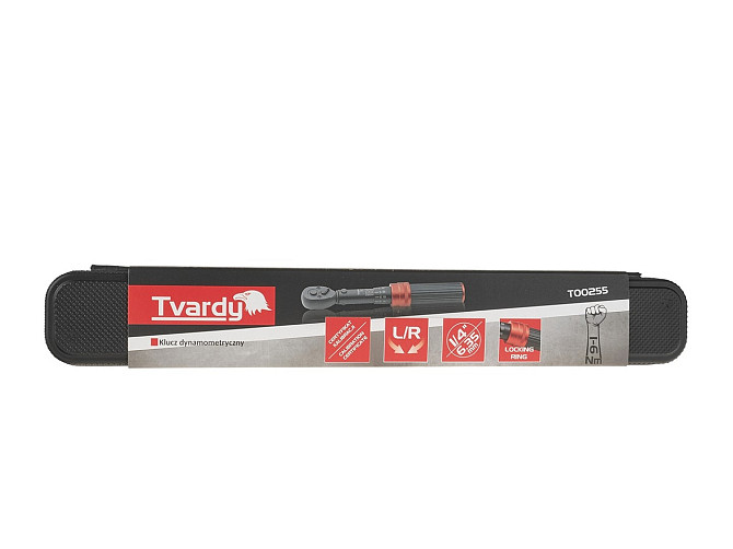 Ключ динамометриичний "Tvardy" 1/4"  1-  6 Nm дов.210мм з хромомолібденової сталі Cr-Mo SCM440 тверд Стрий - фото 3
