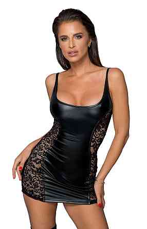 Сукня з мереживними вставками Noir Handmade F229 Powerwetlook dress with lace inserts, M Sex Aura Київ