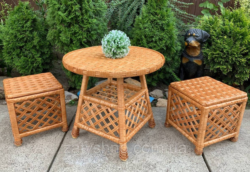 Набір меблів стіл та пуфи Київ - фото 4