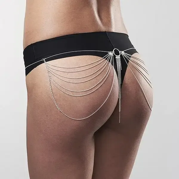 Ланцюжок трусики або ліф Bijoux Indiscrets Magnifique Waist Chain - silver, прикраса на тіло Львів - фото 7