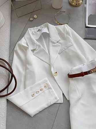 Женский базовый костюм двойка: пиджак + юбка+шорты костюмка 46/48 Одесса