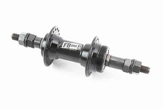 Втулка задня MTB алюмінієва 14Gx36H під вільнобіг, V-brake, 2 пром-підшипники 6200 2RS, кріпл. гайка, чорна FB-A201B Київ