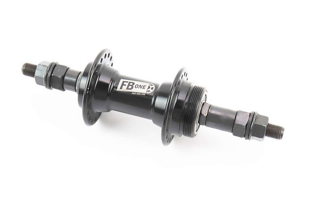 Втулка задня MTB алюмінієва 14Gx36H під вільнобіг, V-brake, 2 пром-підшипники 6200 2RS, кріпл. гайка, чорна FB-A201B Київ - фото 1