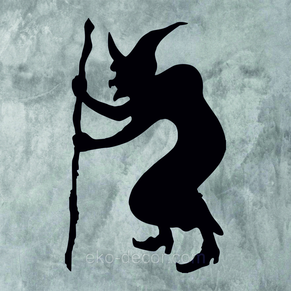 Декоративное настенное Панно «Ведьма», Декор на стену 90*56 см, Черный Киев - изображение 10