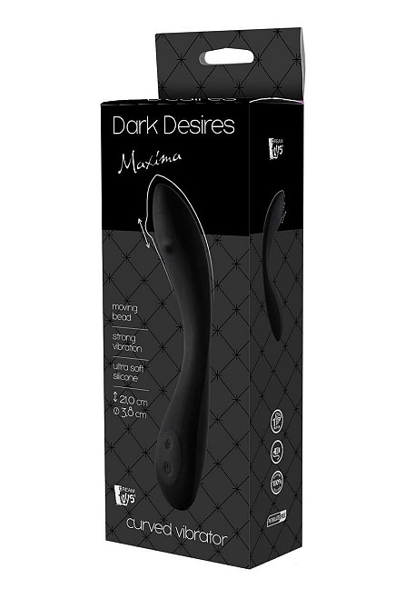 Вібратор із посиленою стимуляцією точки G Dream Toys Dark Desires Maxima чорний, 21 х 3.8 см Sex Aura Київ - фото 3