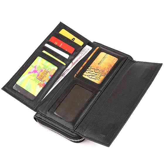 Гаманець шкіряний жіночий ST Leather 19292 Чорний Київ