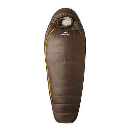 Спальний мішок із натуральним пухом Naturehike Snowbird CNK2550WS014 400 г L Темно-коричневий Київ