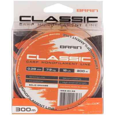 Волосінь Brain Classic Carp Line (solid orange) 300m 0.28mm 18lb 7.9kg (1858.80.98) Вінниця