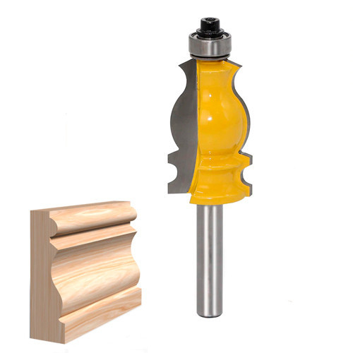 Фреза кромочна фігурна з підшипником для плінтуса деревообробка хвостовик 8мм Київ - фото 1