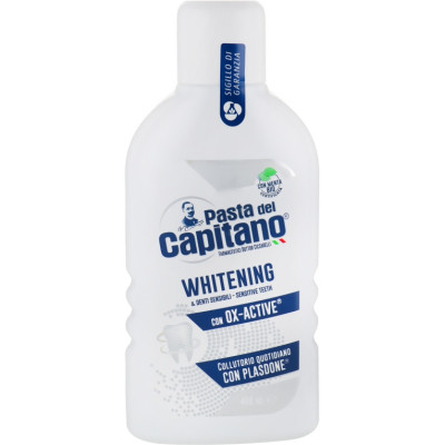 Ополаскиватель для полости рта Pasta del Capitano Whitening для отбеливания зубов 400 мл (8002140032905) Винница - изображение 1